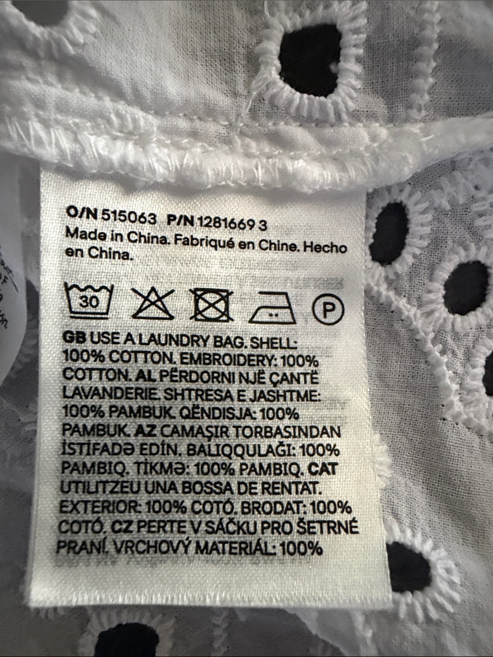 H&M Eyelet Embroidered Cotton Shirt - Picture 11 of 13